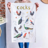 Cocks Cotton Tea Towel