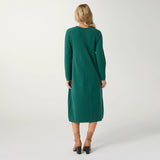 Coco+Carmen HEAVENLY-LUXE CABLE KNIT DETAIL DRESS in Transformative Teal