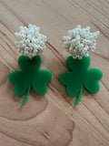 St. Patrick’s Day Shamrock & Pearl Clusters