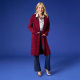 COCO+CARMEN HEAVENLY-LUXE METALLIC STRIPE DUSTER CARDIGAN