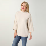 Coco+Carmen HEAVENLY-LUXE STITCH DETAIL FUNNEL NECK SWEATER