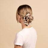 The Darling Effect Ruffle Up Scrunchie-Beige