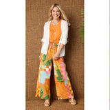 TORENIA PRINTED FLOWY WIDE LEG PANT