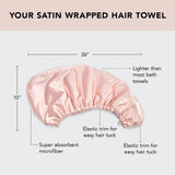 Kitsch Blush Satin Wrapped Hair Towel