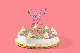 For Fun - Pink Bow Confetti Cake Topper