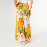 TORENIA PRINTED FLOWY WIDE LEG PANT