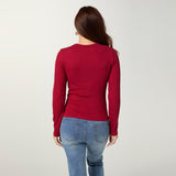 Coco+Carmen ULTRA-LUSH SEAMLESS RIBBED CREW NECK TOP