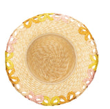 Positano Wheat Straw Turned Up Brim Round Crown