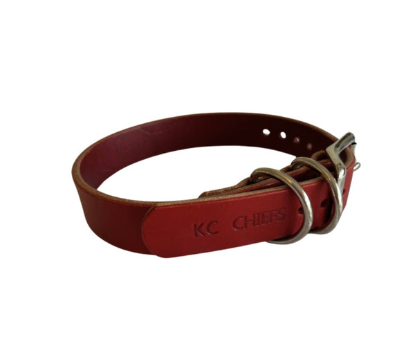 Kansas City Chiefs Leather Collar