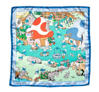 FarmHouse Fresh Cosmetic Bag with FHF Smurf Village Silky Scarf