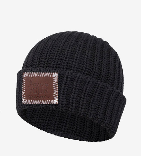 Black Cuffed Kids Beanie