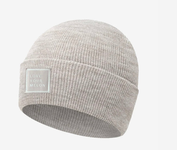 White Speckled Acrylic Cuffed Beanie