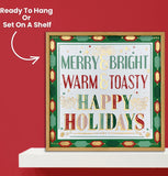 Merry and Bright Holiday Framed Art