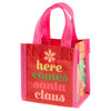 HOLIDAY RECYCLED TINY GIFT BAG HERE COMES SANTA CLAUS