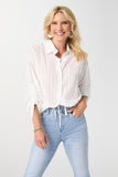 Coco+Carmen Rachel Eyelet Tab Sleeve Drawstring Jacket