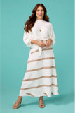 Coco+Carmen Katherine Striped Tie Waist Skirt