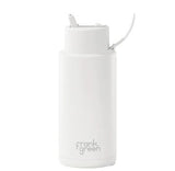 Ceramic Reusable Bottles 34oz with Flip Straw Lid