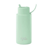 Ceramic Reusable Bottles 34oz with Flip Straw Lid