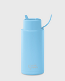 Ceramic Reusable Bottles 34oz with Flip Straw Lid