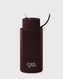 Ceramic Reusable Bottles 34oz with Flip Straw Lid