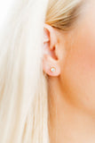 LINNY CO Screwback Stud Earrings - Juliet Clear 8mm