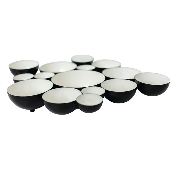 Nora Fleming black and white bubble bowl