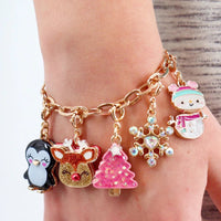 CHARM IT! Gold Glitter Reindeer Charm