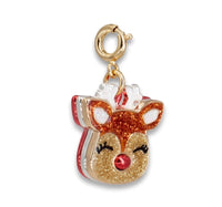 CHARM IT! Gold Glitter Reindeer Charm