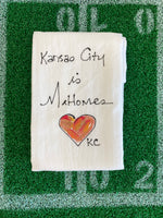 Painting Petunias art on a towel KC CHIEFS