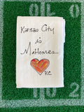 Painting Petunias art on a towel KC CHIEFS