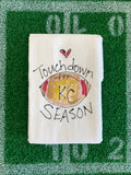 Painting Petunias art on a towel KC CHIEFS
