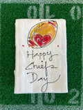 Painting Petunias art on a towel KC CHIEFS
