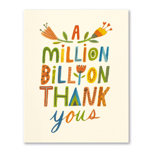 A Million, Billion Thank You’s - Thank You Card