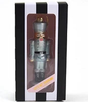 Silver Glittered Blue Nutcracker Ornament