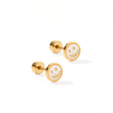LINNY CO Screwback Stud - Smiley