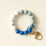 Hands-Free Silicone Beaded Keychain Wristlet - Lakeside Luxury