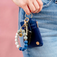 Hands-Free Silicone Beaded Keychain Wristlet - Lakeside Luxury