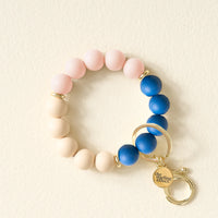 Hands-Free Silicone Beaded Keychain Wristlet - Beachy Keen