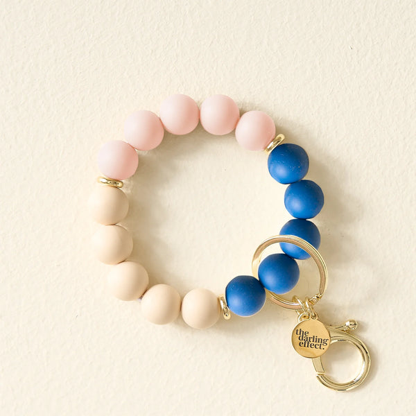 Hands-Free Silicone Beaded Keychain Wristlet - Beachy Keen