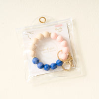 Hands-Free Silicone Beaded Keychain Wristlet - Beachy Keen