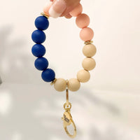 Hands-Free Silicone Beaded Keychain Wristlet - Beachy Keen