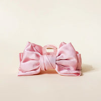 Satin Bow Claw Clip - Blush