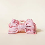Satin Bow Claw Clip - Blush