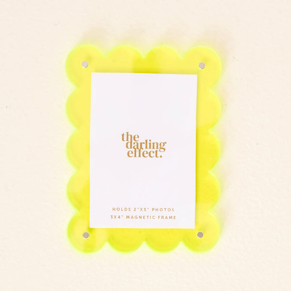 Acrylic Frame Magnet Mini Neon Yellow - The Darling Effect