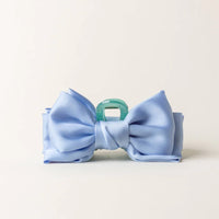 Satin Bow Claw Clip - Blue