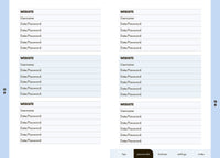 PASSWORD LOGBOOK - BLACK & GOLD