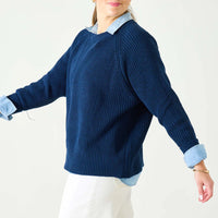 Salty Cotton Crewneck Sweater by MERSEA