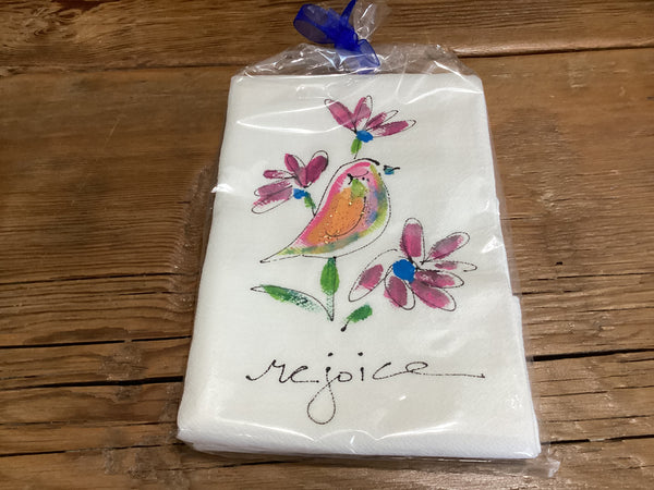 Painting Petunias art on a towel Rejoice