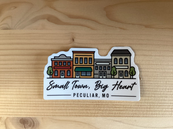 Stickers Northwest Small Town, Big Heart Peculiar MO Sticker