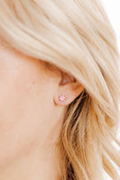 LINNY CO Screwback Stud Earrings - Alli Pink